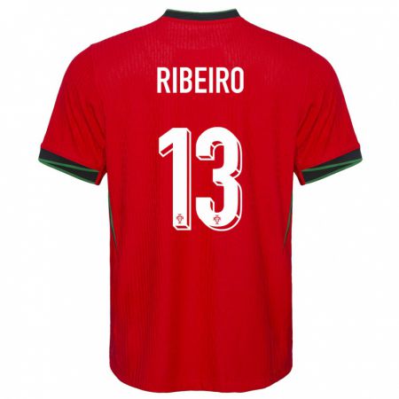 Kandiny Damen Portugal Antonio Ribeiro #13 Rot Heimtrikot Trikot 24-26 T-Shirt