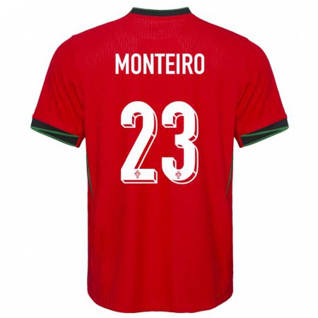 Kandiny Damen Portugal David Monteiro #23 Rot Heimtrikot Trikot 24-26 T-Shirt