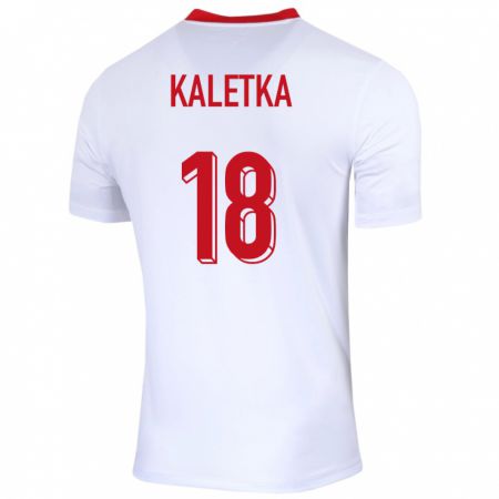 Kandiny Damen Polen Nikol Kaletka #18 Weiß Heimtrikot Trikot 24-26 T-Shirt