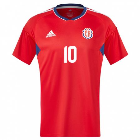 Kandiny Damen Costa Rica Shirley Cruz #10 Rot Heimtrikot Trikot 24-26 T-Shirt