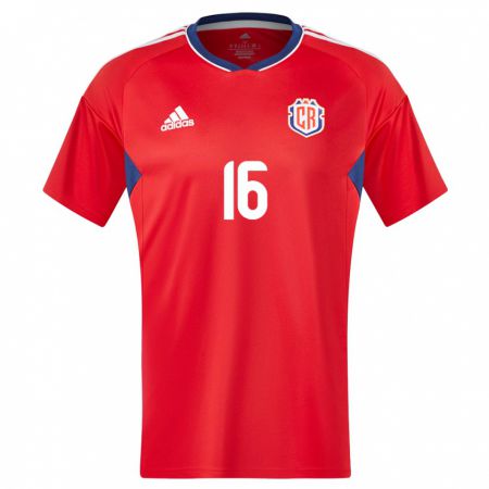 Kandiny Damen Costa Rica Aaron Suarez #16 Rot Heimtrikot Trikot 24-26 T-Shirt