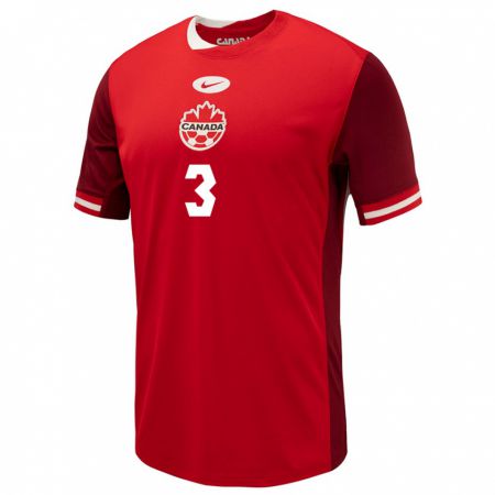 Kandiny Damen Kanada Kadeisha Buchanan #3 Rot Heimtrikot Trikot 24-26 T-Shirt