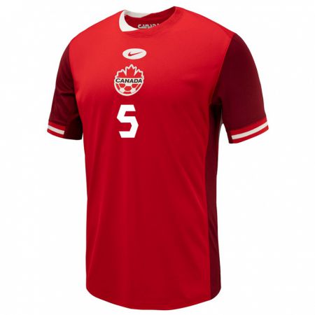 Kandiny Damen Kanada Joel Waterman #5 Rot Heimtrikot Trikot 24-26 T-Shirt