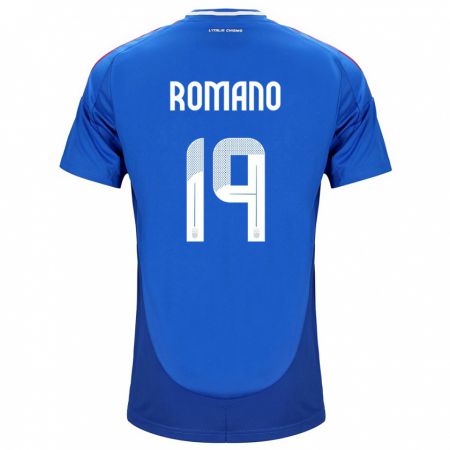 Kandiny Damen Italien Marco Romano #19 Blau Heimtrikot Trikot 24-26 T-Shirt