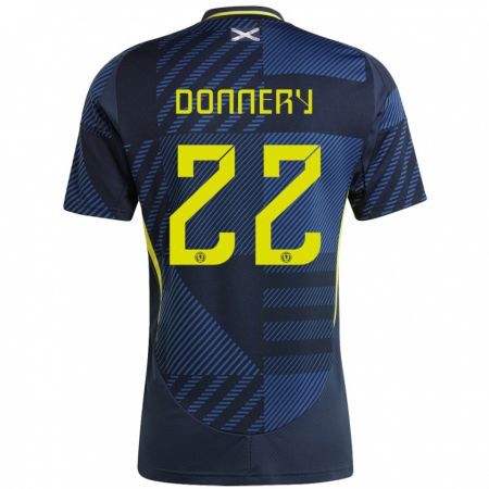 Kandiny Damen Schottland Julian Donnery #22 Dunkelblau Heimtrikot Trikot 24-26 T-Shirt