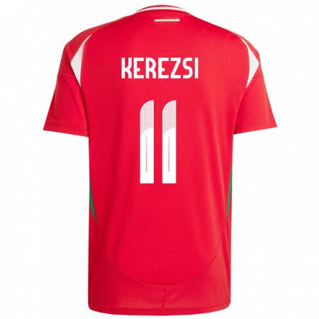 Kandiny Damen Ungarn Zalán Kerezsi #11 Rot Heimtrikot Trikot 24-26 T-Shirt