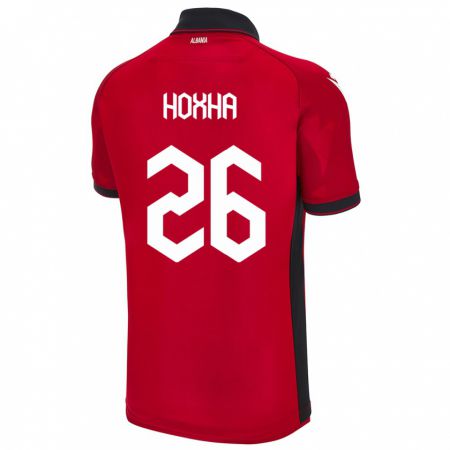 Kandiny Damen Albanien Arbër Hoxha #26 Rot Heimtrikot Trikot 24-26 T-Shirt