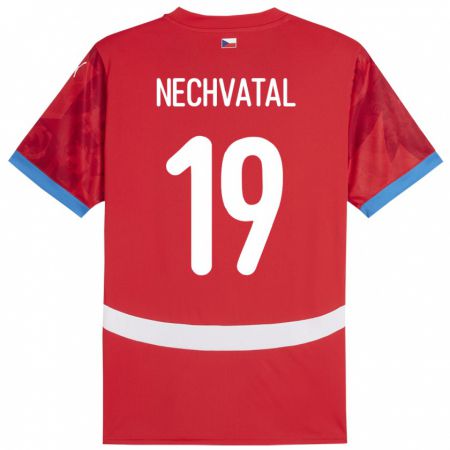 Kandiny Damen Tschechien Matyas Nechvatal #19 Rot Heimtrikot Trikot 24-26 T-Shirt