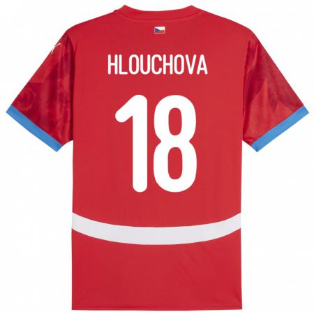 Kandiny Damen Tschechien Radka Hlouchová #18 Rot Heimtrikot Trikot 24-26 T-Shirt