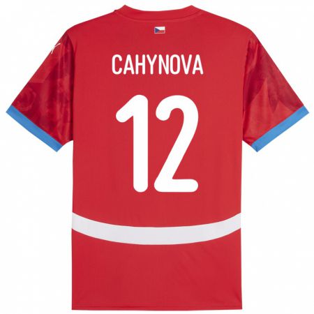 Kandiny Damen Tschechien Klára Cahynová #12 Rot Heimtrikot Trikot 24-26 T-Shirt