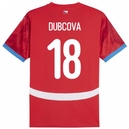 Kandiny Damen Tschechien Kamila Dubcová #18 Rot Heimtrikot Trikot 24-26 T-Shirt