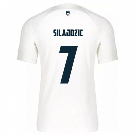 Kandiny Damen Slowenien Riad Silajdzic #7 Weiß Heimtrikot Trikot 24-26 T-Shirt