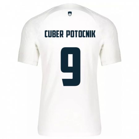 Kandiny Damen Slowenien Jaka Cuber Potocnik #9 Weiß Heimtrikot Trikot 24-26 T-Shirt