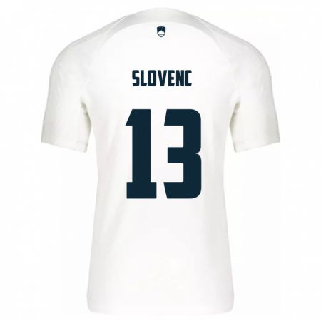 Kandiny Damen Slowenien Nejc Slovenc #13 Weiß Heimtrikot Trikot 24-26 T-Shirt