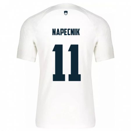 Kandiny Damen Slowenien Gal Napecnik #11 Weiß Heimtrikot Trikot 24-26 T-Shirt