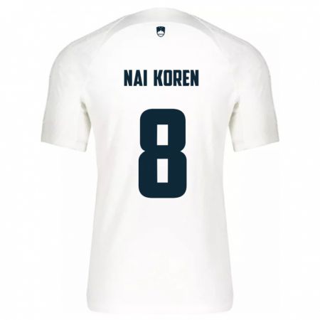 Kandiny Damen Slowenien Tian Nai Koren #8 Weiß Heimtrikot Trikot 24-26 T-Shirt