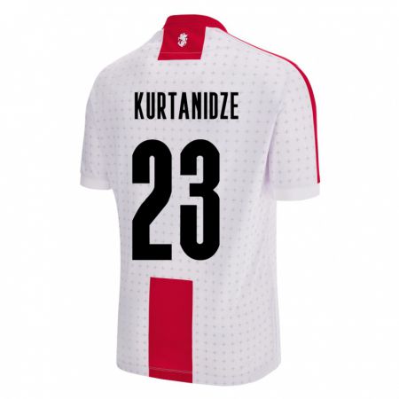 Kandiny Damen Georgien Revaz Kurtanidze #23 Weiß Heimtrikot Trikot 24-26 T-Shirt