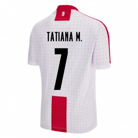 Kandiny Damen Georgien Tatiana Matveeva #7 Weiß Heimtrikot Trikot 24-26 T-Shirt