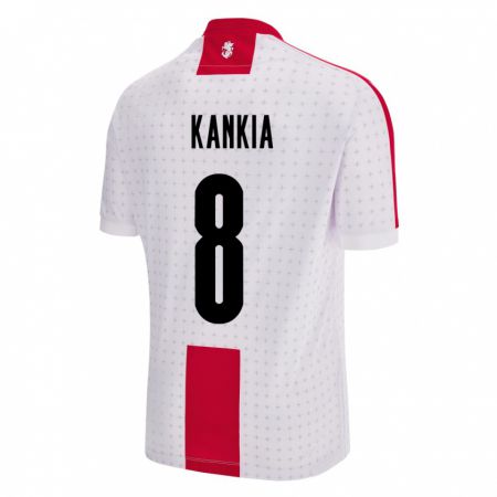 Kandiny Damen Georgien Lizzie Kankia #8 Weiß Heimtrikot Trikot 24-26 T-Shirt