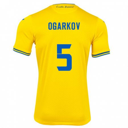 Kandiny Damen Ukraine Mykola Ogarkov #5 Gelb Heimtrikot Trikot 24-26 T-Shirt