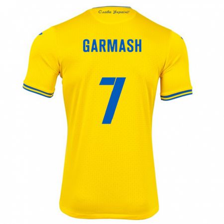 Kandiny Damen Ukraine Yevgen Garmash #7 Gelb Heimtrikot Trikot 24-26 T-Shirt