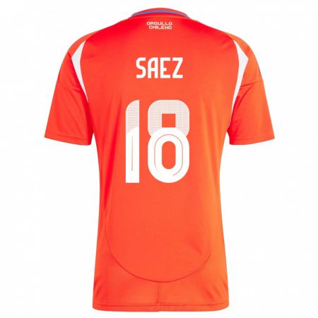 Kandiny Damen Chile Camila Sáez #18 Rot Heimtrikot Trikot 24-26 T-Shirt