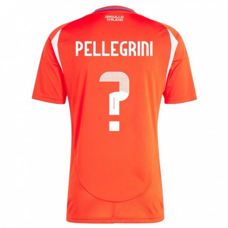 Kandiny Damen Chile Maya Pellegrini #0 Rot Heimtrikot Trikot 24-26 T-Shirt