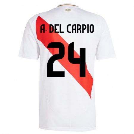 Kandiny Damen Peru Annie Del Carpio #24 Weiß Heimtrikot Trikot 24-26 T-Shirt