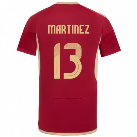 Kandiny Damen Venezuela José Martínez #13 Burgund Heimtrikot Trikot 24-26 T-Shirt