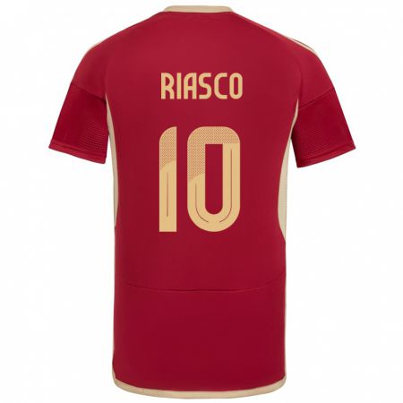 Kandiny Damen Venezuela José Riasco #10 Burgund Heimtrikot Trikot 24-26 T-Shirt