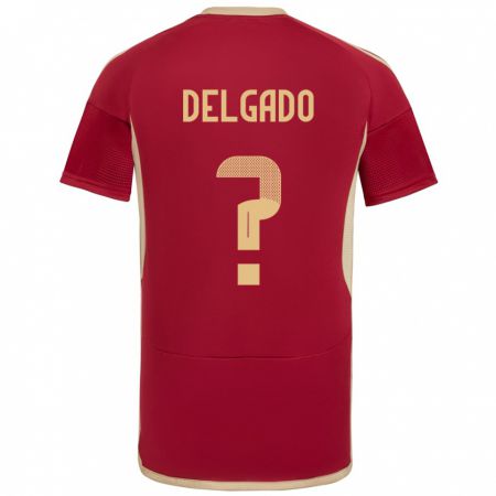 Kandiny Damen Venezuela Álex Delgado #0 Burgund Heimtrikot Trikot 24-26 T-Shirt