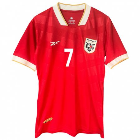 Kandiny Damen Panama José Luis Rodríguez #7 Rot Heimtrikot Trikot 24-26 T-Shirt