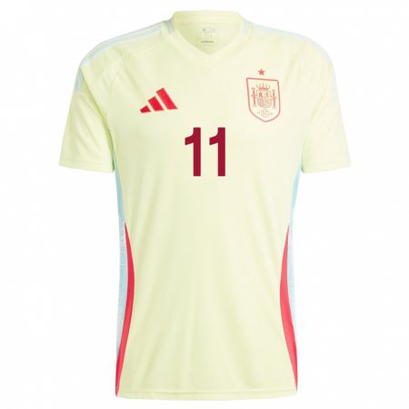 Kandiny Damen Spanien Alexia Putellas #11 Gelb Auswärtstrikot Trikot 24-26 T-Shirt