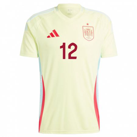 Kandiny Damen Spanien Hugo Guillamon #12 Gelb Auswärtstrikot Trikot 24-26 T-Shirt