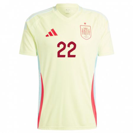 Kandiny Damen Spanien Anna Torroda #22 Gelb Auswärtstrikot Trikot 24-26 T-Shirt