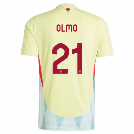 Kandiny Damen Spanien Dani Olmo #10 Gelb Auswärtstrikot Trikot 24-26 T-Shirt