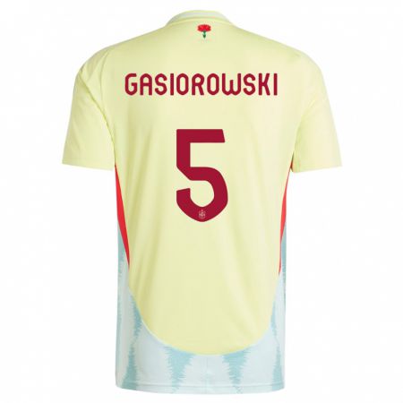 Kandiny Damen Spanien Yarek Gasiorowski #5 Gelb Auswärtstrikot Trikot 24-26 T-Shirt