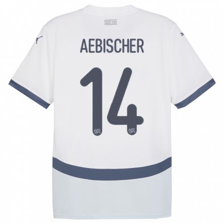 Kandiny Damen Schweiz Michel Aebischer #20 Weiß Auswärtstrikot Trikot 24-26 T-Shirt