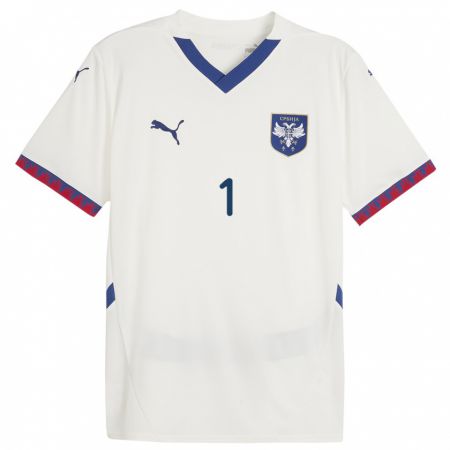 Kandiny Damen Serbien Milica Kostic #1 Weiß Auswärtstrikot Trikot 24-26 T-Shirt