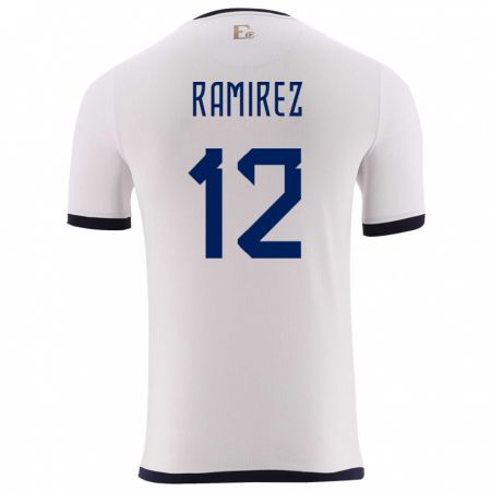 Kandiny Damen Ecuador Moises Ramirez #12 Weiß Auswärtstrikot Trikot 24-26 T-Shirt