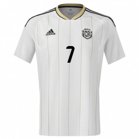 Kandiny Damen Costa Rica Melissa Herrera #7 Weiß Auswärtstrikot Trikot 24-26 T-Shirt