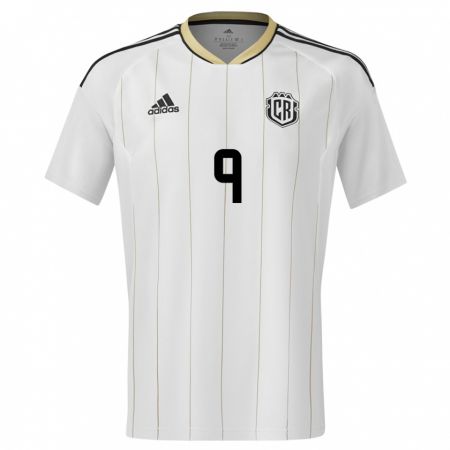 Kandiny Damen Costa Rica Doryan Rodriguez #9 Weiß Auswärtstrikot Trikot 24-26 T-Shirt