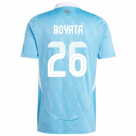 Kandiny Damen Belgien Dedryck Boyata #26 Blau Auswärtstrikot Trikot 24-26 T-Shirt