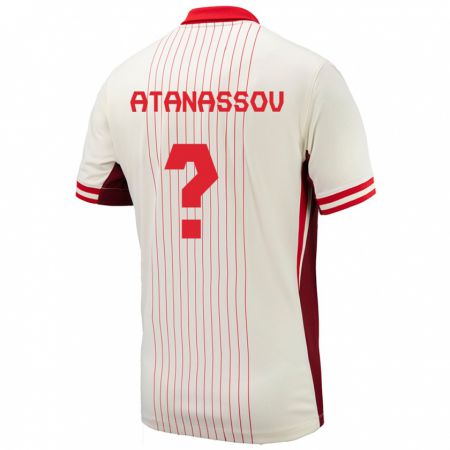 Kandiny Damen Kanada Georgi Atanassov #0 Weiß Auswärtstrikot Trikot 24-26 T-Shirt