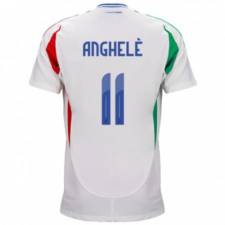 Kandiny Damen Italien Lorenzo Anghelè #11 Weiß Auswärtstrikot Trikot 24-26 T-Shirt