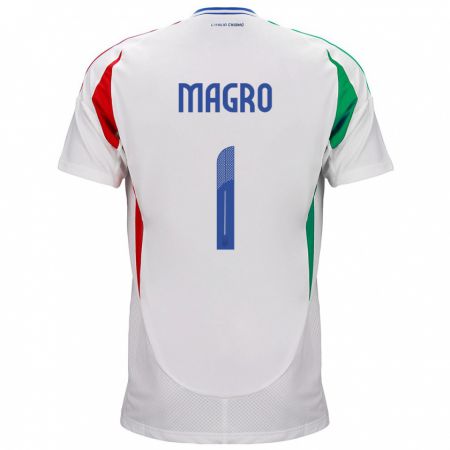 Kandiny Damen Italien Federico Magro #1 Weiß Auswärtstrikot Trikot 24-26 T-Shirt