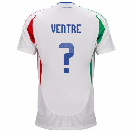 Kandiny Damen Italien Alessandro Ventre #0 Weiß Auswärtstrikot Trikot 24-26 T-Shirt