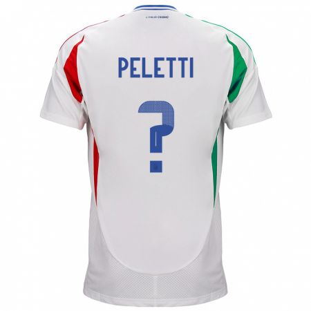 Kandiny Damen Italien Lamberto Peletti #0 Weiß Auswärtstrikot Trikot 24-26 T-Shirt