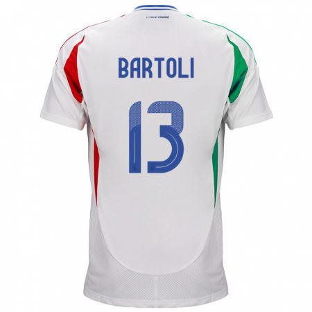 Kandiny Damen Italien Elisa Bartoli #13 Weiß Auswärtstrikot Trikot 24-26 T-Shirt