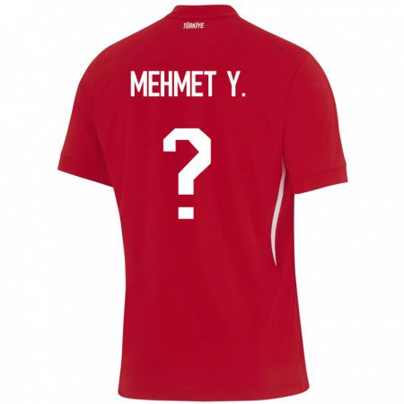 Kandiny Damen Türkei Mehmet Yildirim #0 Rot Auswärtstrikot Trikot 24-26 T-Shirt